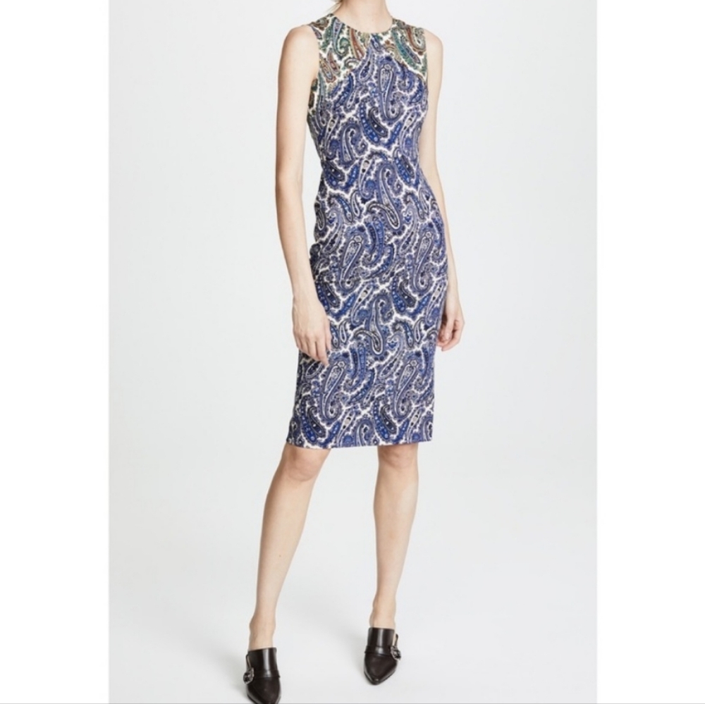New Diane Von Furstenberg Paisley Sheath Dress